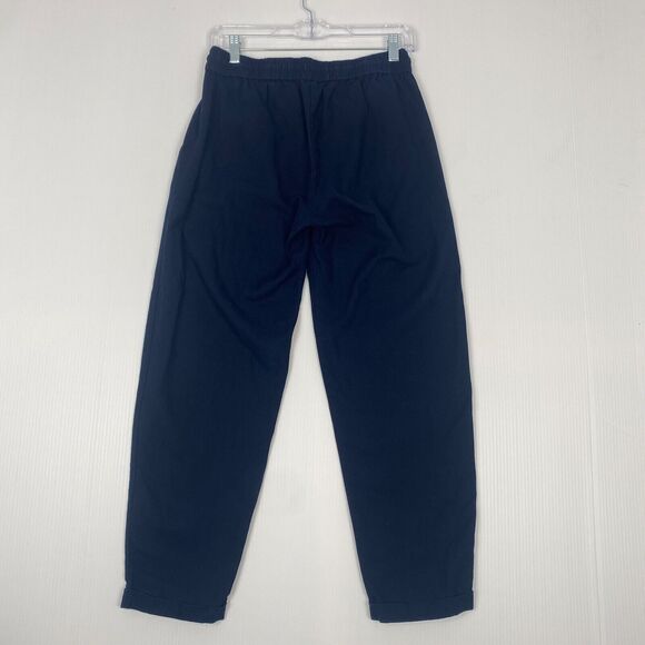 J.Crew Linen-Cotton Blend Navy Blue Drawstring Casual Pull On Pants Size 2 - Picture 16 of 16